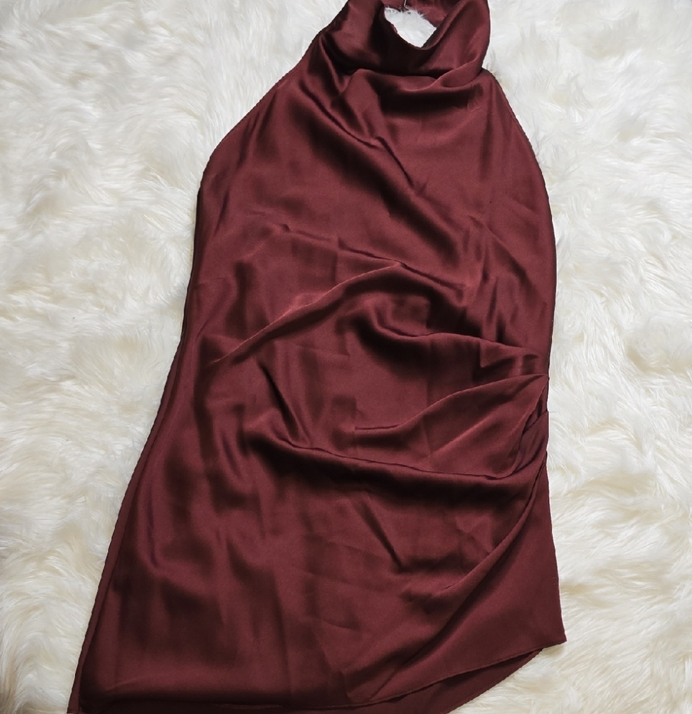 Gianni Bini Burgundy Halter Dress SIZE 12